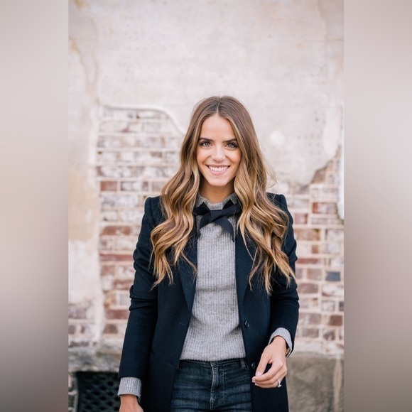 J. Crew Gayle Tie Neck Sweater in Gray - Picture 2 of 6